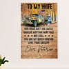 American Veteran Poster | From Husband to Wife | Wall Art Gift for Veteran's Day US Navy Army