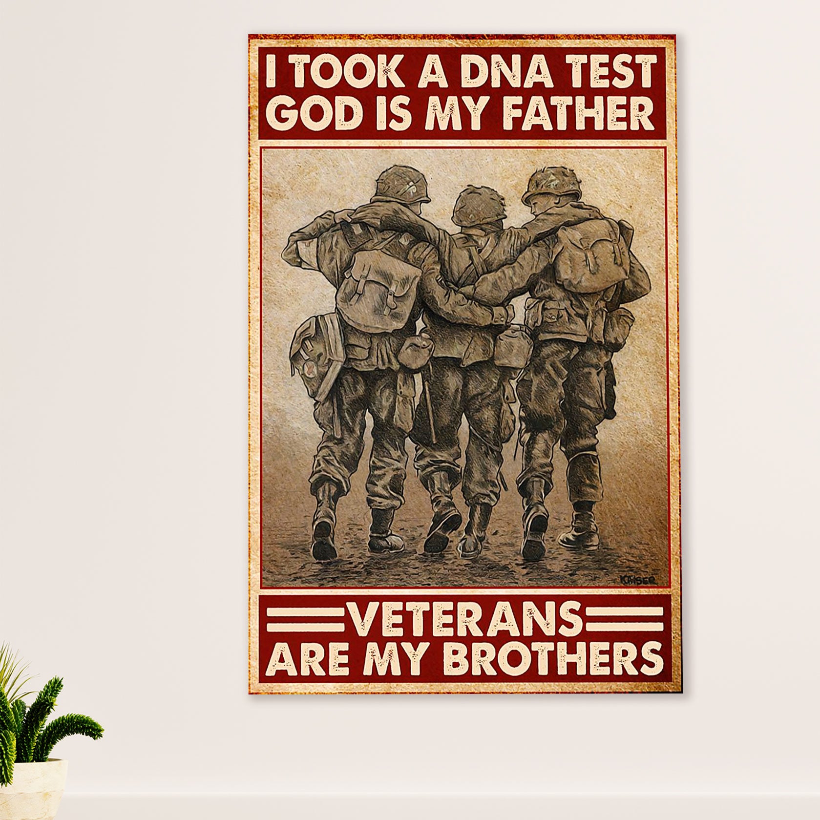 American Veteran Canvas Wall Art Prints | My Brothers | Gift for Veteran's Day US Navy Army