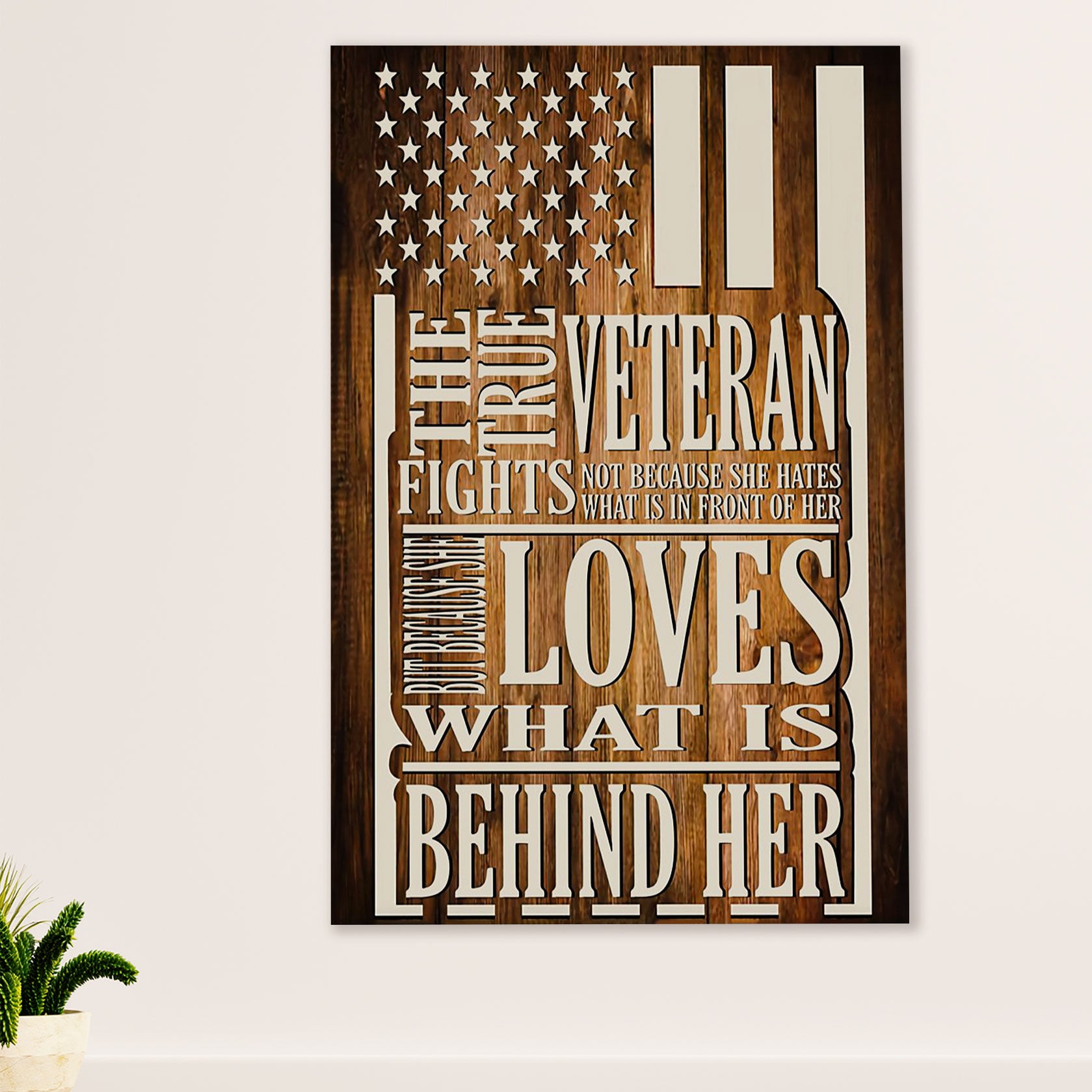 American Veteran Canvas Wall Art Prints | True Veteran | Gift for Veteran's Day US Navy Army