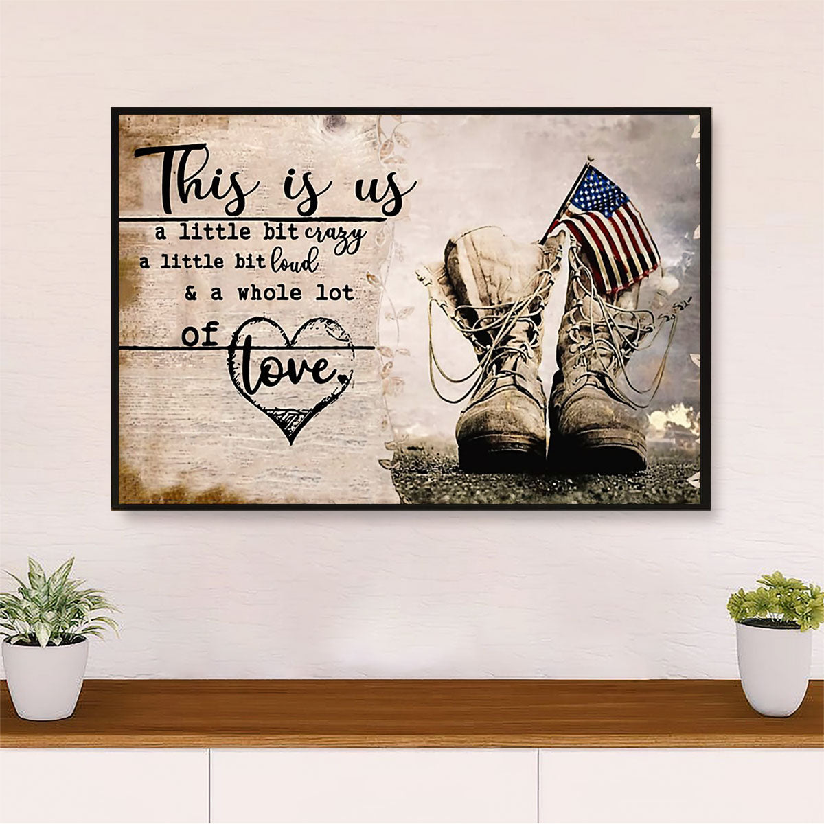 American Veteran Poster | This is Us | Wall Art Gift for Veteran's Day US Navy Army