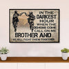 American Veteran Poster | Brothers | Wall Art Gift for Veteran's Day US Navy Army