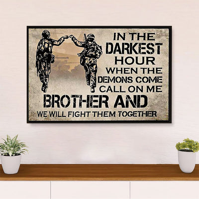 American Veteran Canvas Wall Art Prints | Brothers | Gift for Veteran's Day US Navy Army