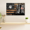 American Veteran Canvas Wall Art Prints | Dog Tag & American Flag | Gift for Veteran's Day US Navy Army