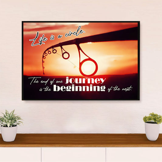 Fishing Canvas Wall Art Prints | Fishing Rod | Home Décor Gift for Fisherman