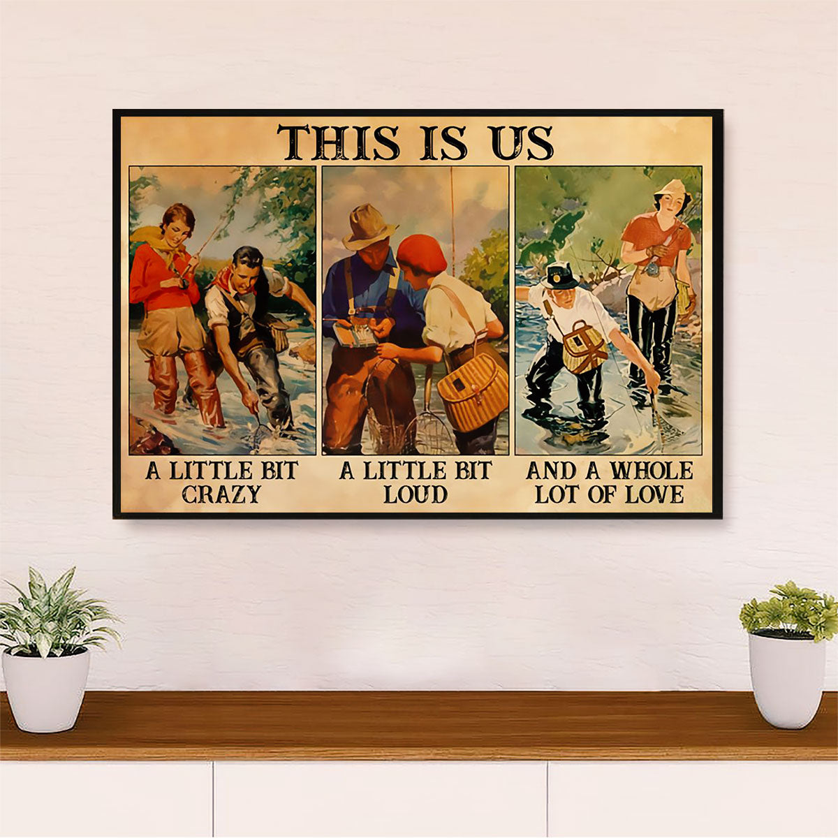 Fishing Poster Print | Couple Love | Wall Art Gift for Fisherman