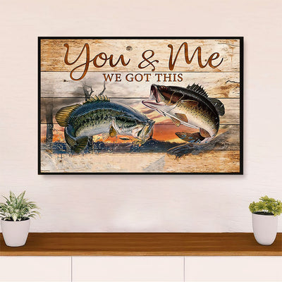 Fishing Poster Print | You & Me | Wall Art Gift for Fisherman