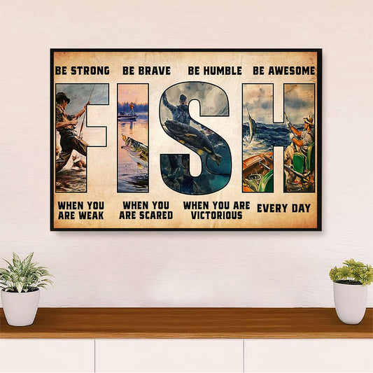 Fishing Canvas Wall Art Prints | Fish Everyday | Home Décor Gift for Fisherman