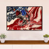 Fishing Canvas Wall Art Prints | American Flag Fish | Home Décor Gift for Fisherman