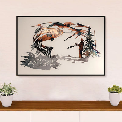 Fishing Canvas Wall Art Prints | Fishing Art | Home Décor Gift for Fisherman