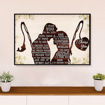 Fishing Poster Print | Couple Love Quotes | Wall Art Gift for Fisherman