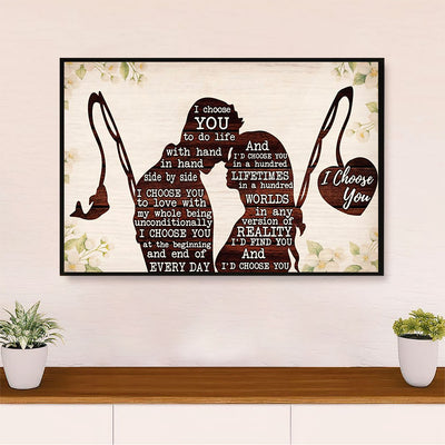 Fishing Canvas Wall Art Prints | Couple Love Quotes | Home Décor Gift for Fisherman