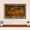 Fishing Canvas Wall Art Prints | Men Born With Fishing | Home Décor Gift for Fisherman