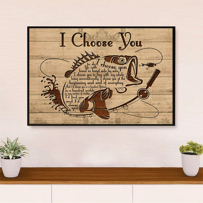 Fishing Canvas Wall Art Prints | I Choose You | Home Décor Gift for Fisherman