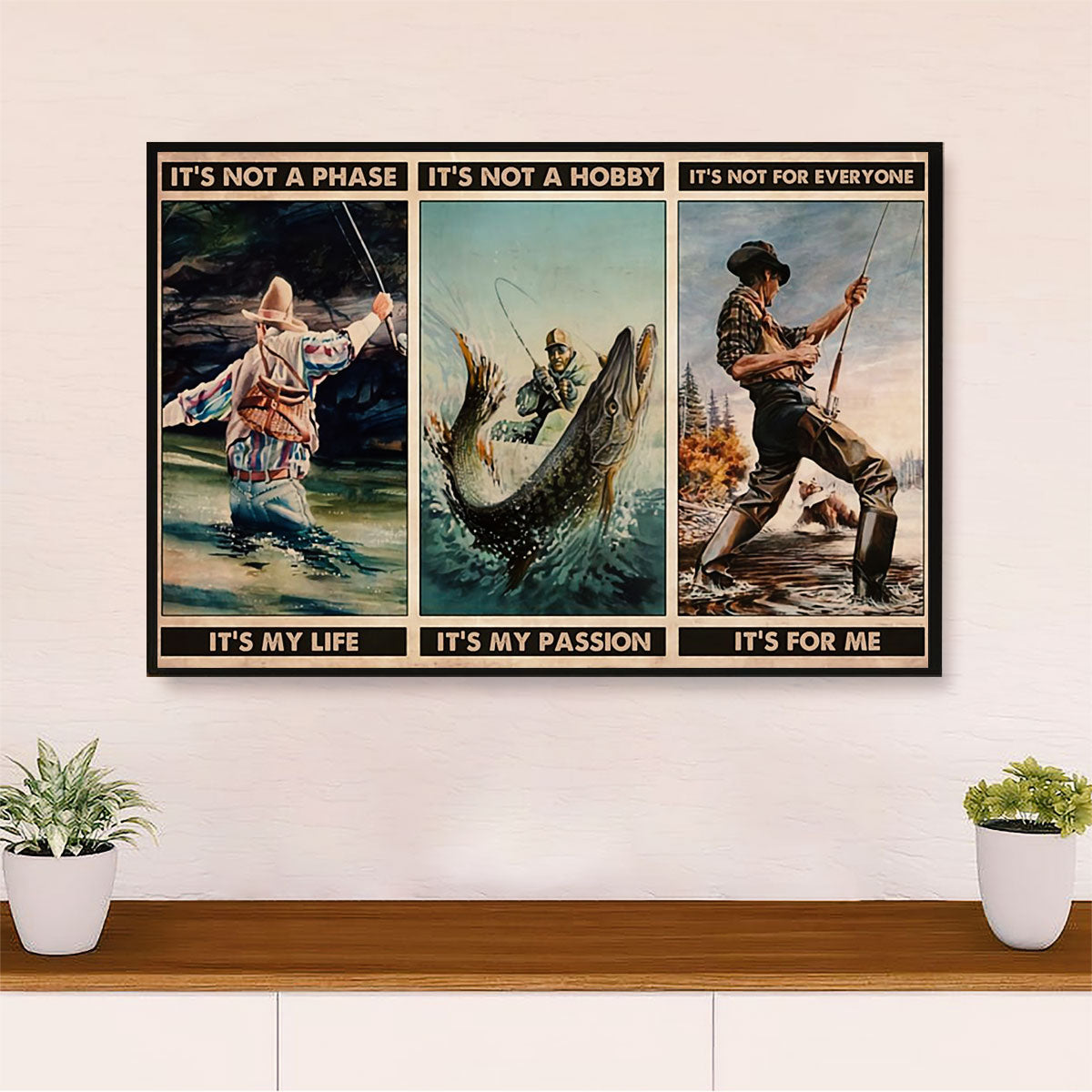 Fishing Poster Print | My Passion | Wall Art Gift for Fisherman