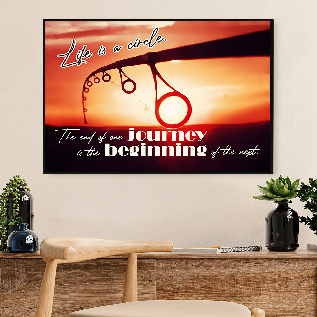 Fishing Poster Print | Fishing Rod | Wall Art Gift for Fisherman