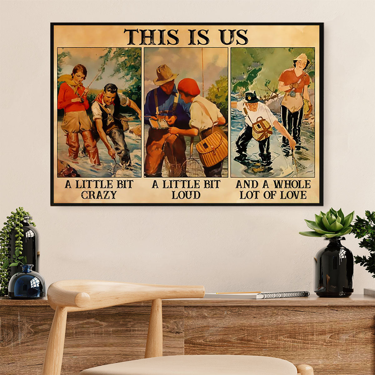 Fishing Poster Print | Couple Love | Wall Art Gift for Fisherman