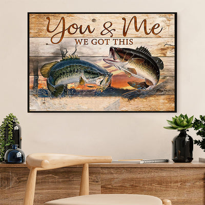 Fishing Poster Print | You & Me | Wall Art Gift for Fisherman