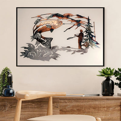 Fishing Canvas Wall Art Prints | Fishing Art | Home Décor Gift for Fisherman