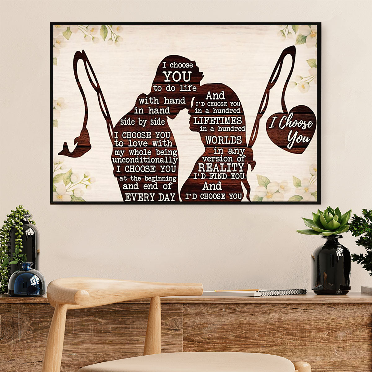 Fishing Poster Print | Couple Love Quotes | Wall Art Gift for Fisherman