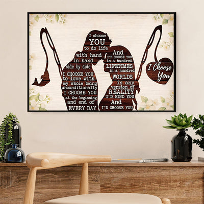 Fishing Canvas Wall Art Prints | Couple Love Quotes | Home Décor Gift for Fisherman
