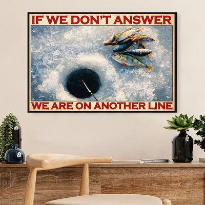 Fishing Canvas Wall Art Prints | We Don't Answer | Home Décor Gift for Fisherman