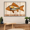 Fishing Canvas Wall Art Prints | Fishing is Calling | Home Décor Gift for Fisherman