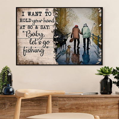 Fishing Poster Print | Husband & Wife | Wall Art Gift for Fisherman