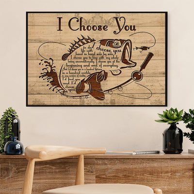 Fishing Canvas Wall Art Prints | I Choose You | Home Décor Gift for Fisherman