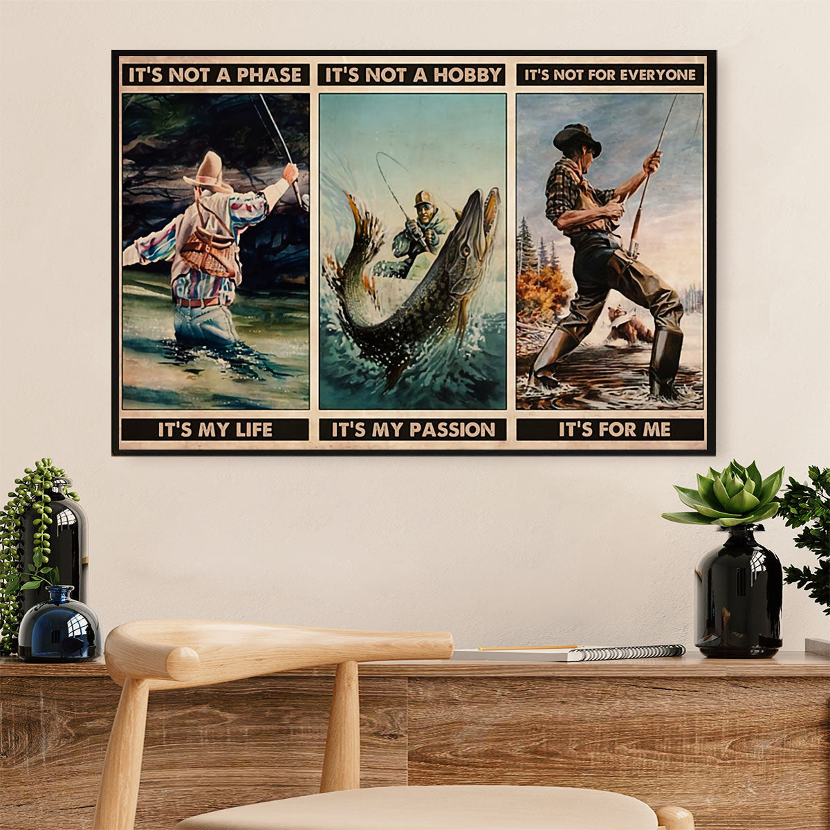 Fishing Poster Print | My Passion | Wall Art Gift for Fisherman