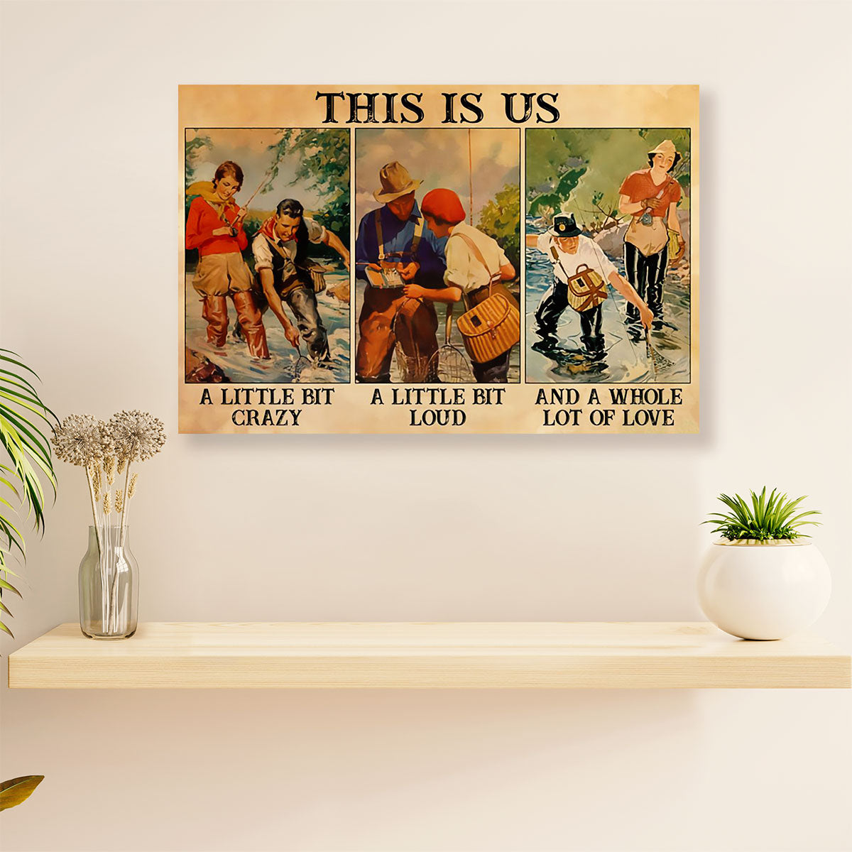 Fishing Poster Print | Couple Love | Wall Art Gift for Fisherman