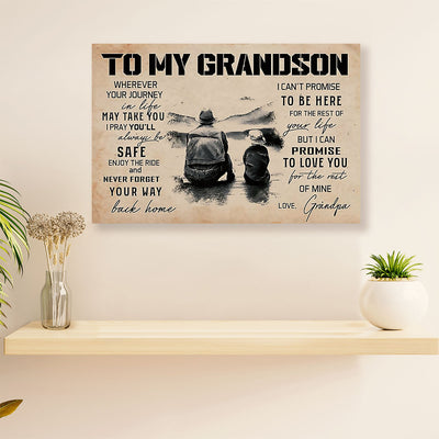 Fishing Poster Print | From Grandpa to Grandson | Wall Art Gift for Fisherman