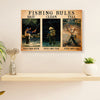 Fishing Canvas Wall Art Prints | Fishing Rules | Home Décor Gift for Fisherman