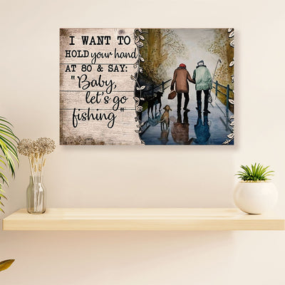 Fishing Canvas Wall Art Prints | Husband & Wife | Home Décor Gift for Fisherman