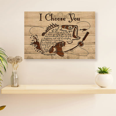 Fishing Canvas Wall Art Prints | I Choose You | Home Décor Gift for Fisherman