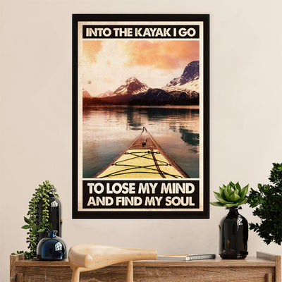Kayaking Poster Print Room Decor | It's My Life | Wall Art Gift for Kayaker