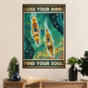 Kayaking Poster Print Room Decor | Find My Soul | Wall Art Gift for Kayaker