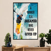 Kayaking Canvas Wall Art Prints | Winner Never Gives Up | Home Décor Gift for Kayaker