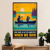 Kayaking Canvas Wall Art Prints | When We Row | Home Décor Gift for Kayaker