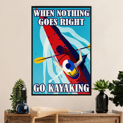 Kayaking Poster Print Room Decor | Go Kayaking | Wall Art Gift for Kayaker