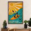 Kayaking Canvas Wall Art Prints | She Lived Happily | Home Décor Gift for Kayaker