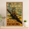 Kayaking Canvas Wall Art Prints | Get Old When Stop Kayaking | Home Décor Gift for Kayaker