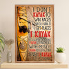 Kayaking Canvas Wall Art Prints | Play to Feel Strong | Home Décor Gift for Kayaker