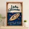 Kayaking Poster Print Room Decor | Lake House | Wall Art Gift for Kayaker