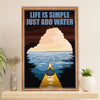 Kayaking Canvas Wall Art Prints | Just Add Water | Home Décor Gift for Kayaker