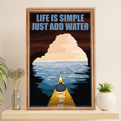 Kayaking Canvas Wall Art Prints | Just Add Water | Home Décor Gift for Kayaker
