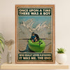 Kayaking Poster Print Room Decor | Boy Loved Kayaking | Wall Art Gift for Kayaker