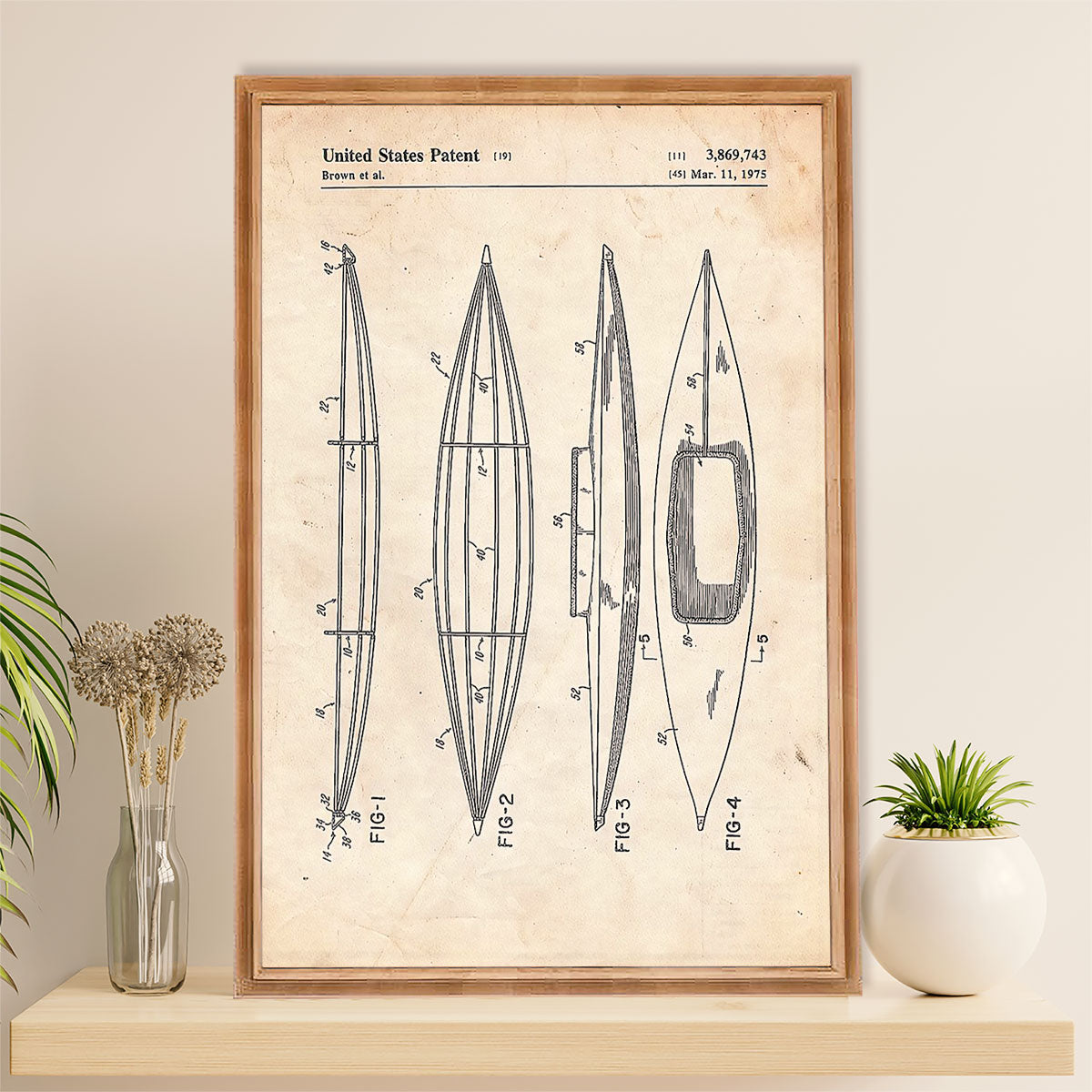 Kayaking Canvas Wall Art Prints | Kayak Watercraft | Home Décor Gift for Kayaker