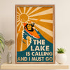 Kayaking Canvas Wall Art Prints | The Lake Is Calling | Home Décor Gift for Kayaker