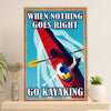 Kayaking Poster Print Room Decor | Go Kayaking | Wall Art Gift for Kayaker