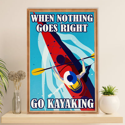 Kayaking Poster Print Room Decor | Go Kayaking | Wall Art Gift for Kayaker